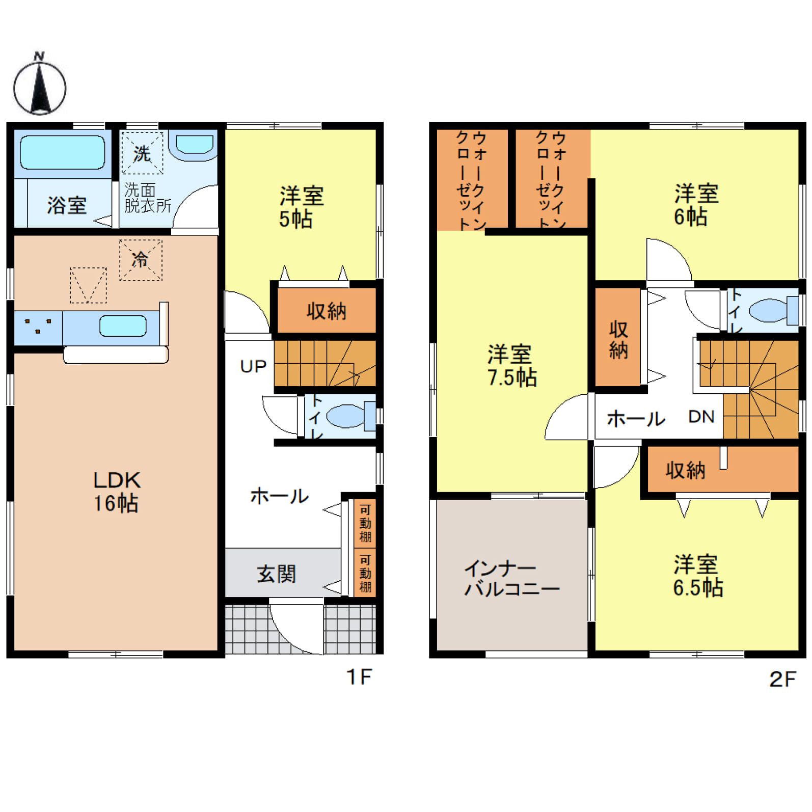 姫路市広畑区小松町2期　全2区画【1号棟】山陽電気鉄道網干線「山陽天満」駅　徒歩8分♪広畑第二小学校・広畑中学校　徒歩5分以内♪通勤・通学が安心の好立地♪周辺環境も充実♪4LDK＋2WICの広々収納だっぷりのお家♪また、天候に左右されないインナーバルコニーも完備♪