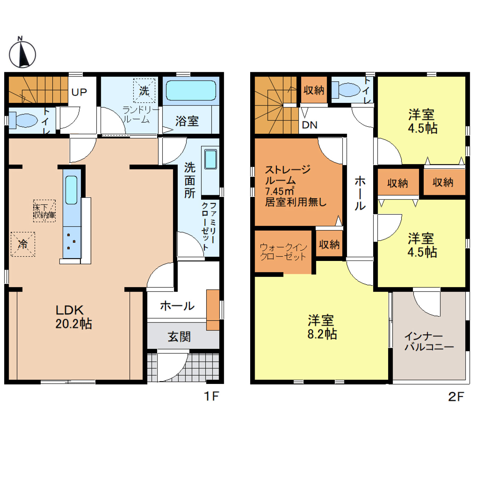 姫路市伊伝居2期　全2区画【2号棟】ゆとりある間取りの4LDKで家族の時間をもっと豊かに♪各居室収納やカウンターキッチンなど嬉しい設備が充実♪スーパー・コンビニ・学校も徒歩圏内の便利な立地です♪