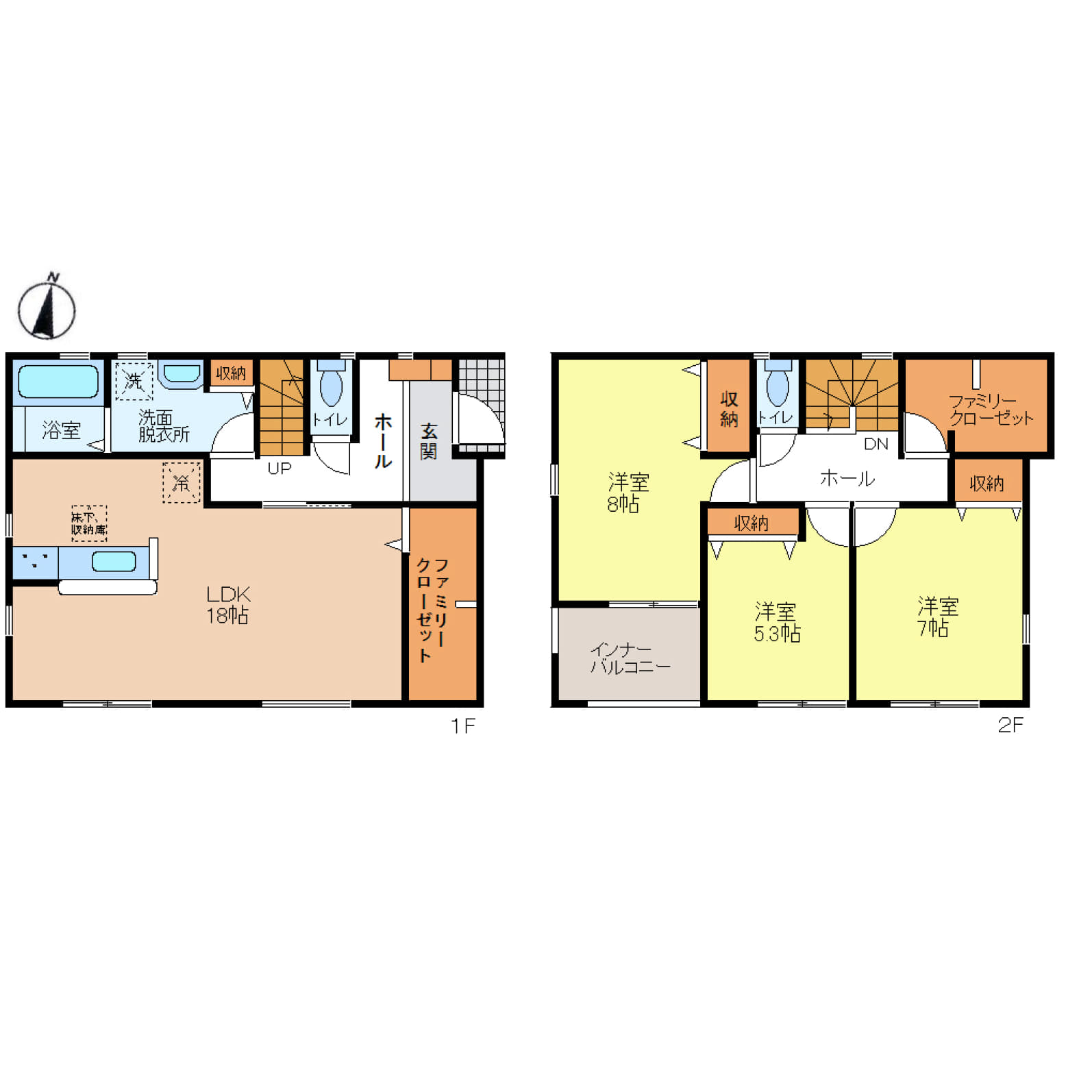 姫路市青山7期　全4区画【3号棟】機能的な3LDKに、便利なファミリークローゼットを2か所配置♪全居室収納とインナーバルコニーで、快適な毎日をサポート♪収納力と使いやすさが光る、スマートな住まい♪