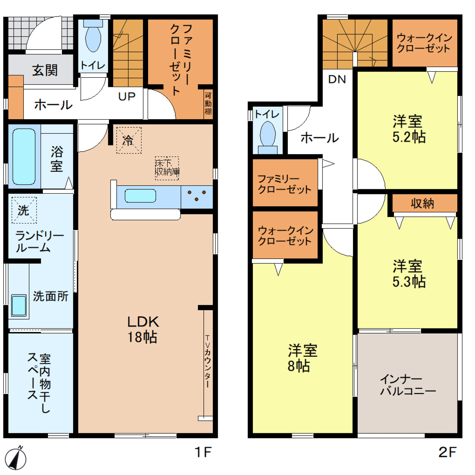 姫路市大津区恵美酒町　全2区画【2号棟】小中学校・駅ともに徒歩15分圏内、家族みんなに嬉しい快適な立地♪3LDK＋2WICに加え、ファミリークローゼット2か所と全居室収納で、すっきり片付く住まい♪ランドリールームと室内物干しスペースを備え、毎日の家事もスムーズにこなせます♪