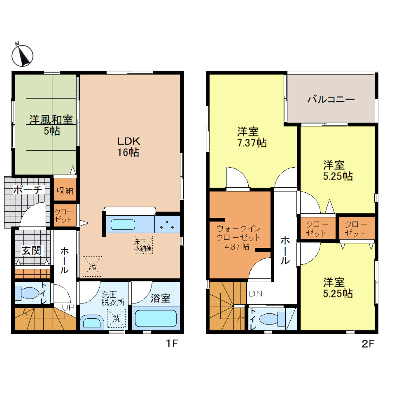 姫路市花田町勅旨第3　全2区画【1号棟】ゆとりの4LDKに加え、全居室収納＆4.37帖のウォークインクローゼットで収納力抜群♪洋風和室5帖付きで、くつろぎと機能性を兼ね備えた空間設計♪駐車2台可能＆小学校徒歩2分、川も近い穏やかな住環境が魅力♪