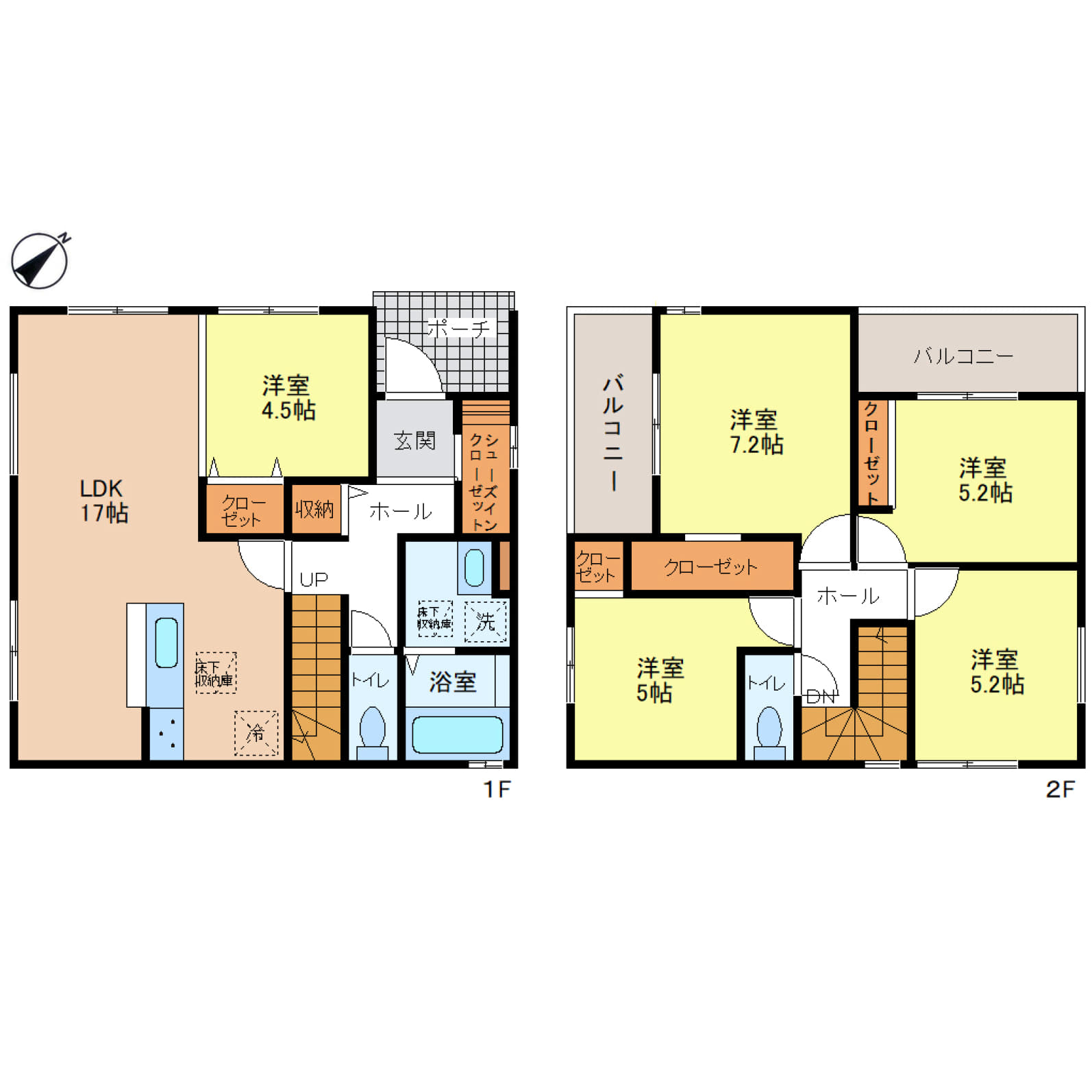 姫路市西庄4期　全5区画【3号棟】JR姫新線「播磨高岡」駅　徒歩12分♪静かな住宅街に佇む4（5）LDK♪家族でゆったりくつろげるLDK17帖♪ベビーカーやアウトドアグッズなどお外で使用する用品がすっきり収納できるシューズクローク付き♪南向きバルコニーで日当たり・通風良好♪