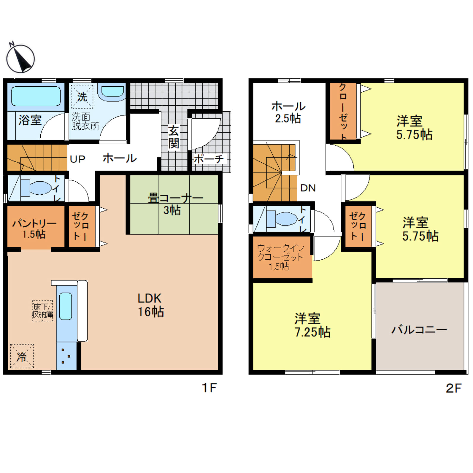 姫路市四郷町東阿保第12　全3区画【1号棟】家族が自然と集まるタタミコーナーを備えた、くつろぎの3LDK♪パントリー付きで、毎日の家事もすっきり快適に♪全居室収納完備＆オール電化仕様で、暮らしやすさを叶えます♪