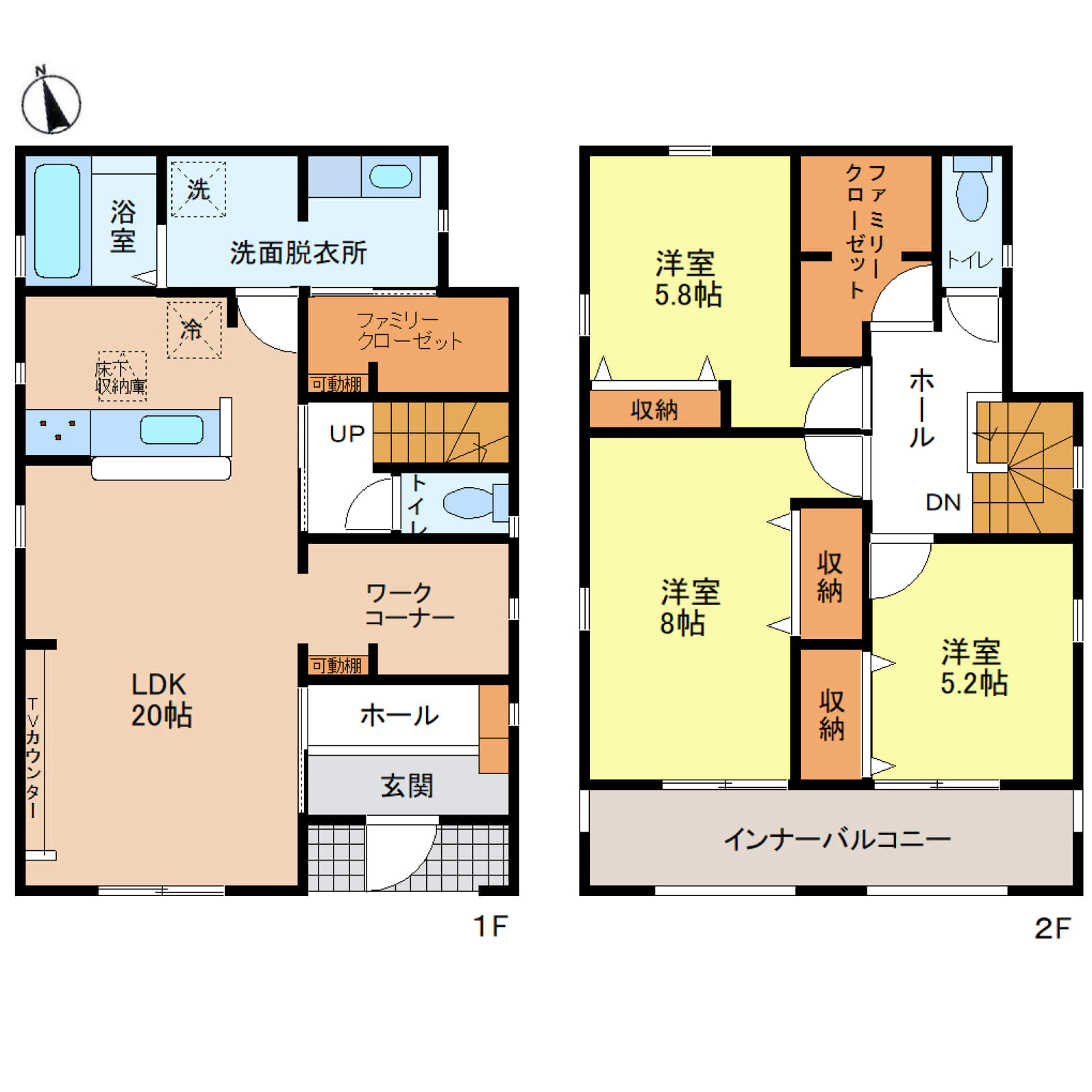 姫路市大塩町2期　全1区画【1号棟】20帖の広々LDKを中心に、3LDK＋ファミリークローゼット2ヶ所を備えた収納豊富なオール電化住宅♪全居室収納と南向きインナーバルコニーで、快適な暮らしを実現♪駅徒歩10分、小中学校やスーパー・コンビニも徒歩圏内、池の潤いを身近に感じる住環境です♪