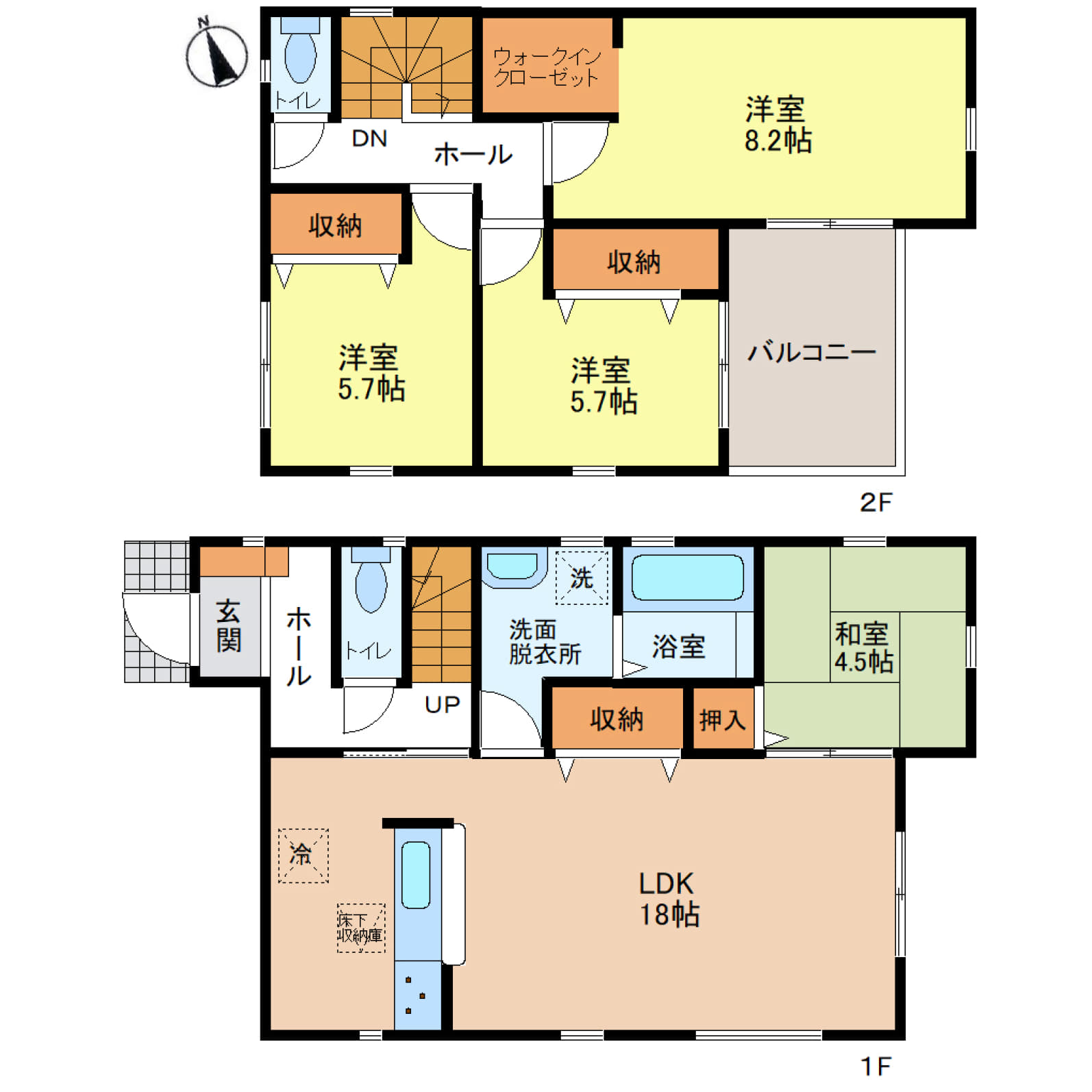 加古川市東神吉町神吉12期　全1区画【1号棟】小中学校徒歩5分圏内、子育て世帯にも嬉しい住環境の新築一戸建て♪ 各居室収納＋ウォークインクローゼット付きで、住まいをすっきり快適に♪駐車2台可＆南東向きバルコニーで、暮らしやすさと明るさを兼ね備えた住まいです♪