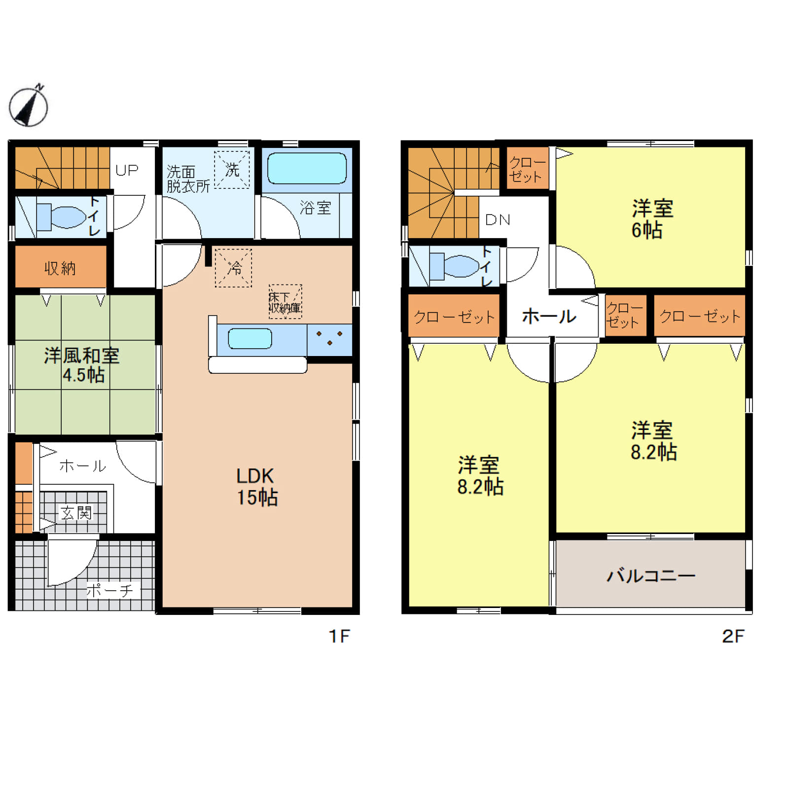 姫路市野里第4　全2区画【2号棟】家族で暮らしやすい4LDKの新築一戸建て、ゆとりある住空間が魅力です♪各居室収納付きで、お部屋を広々と使える嬉しい間取り♪駐車2台可、対面式キッチンを備え、JR播但線「京口」駅徒歩17分、買い物にも便利な住環境です♪